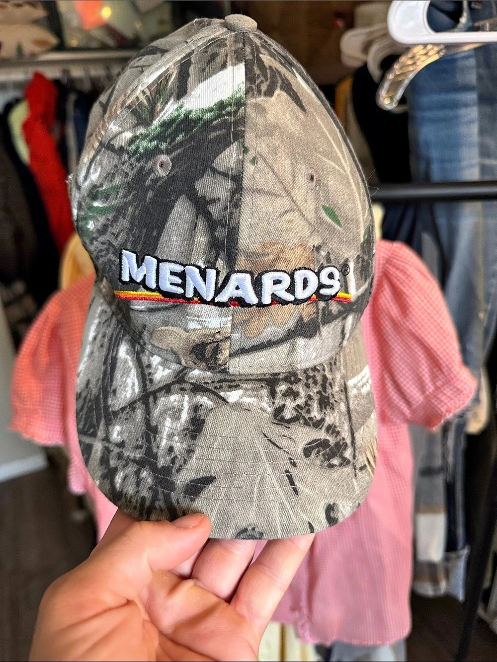 Menards Camouflage Embroidered Logo Baseball Cap